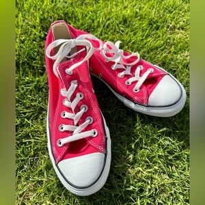Converse Red and White Chuck Taylor Sneakers